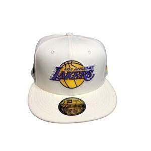 NEW ERA LOS ANGELES LAKERS 75th ANNIVERSARY 59FIFTY FITTED CAP HAT SIZE 7 1/2